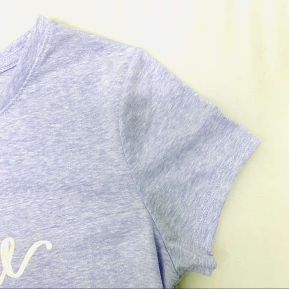 Cat & Jack Purple T-Shirt “Positive Vibes” NWOT Girls Large - Picture 3 of 6